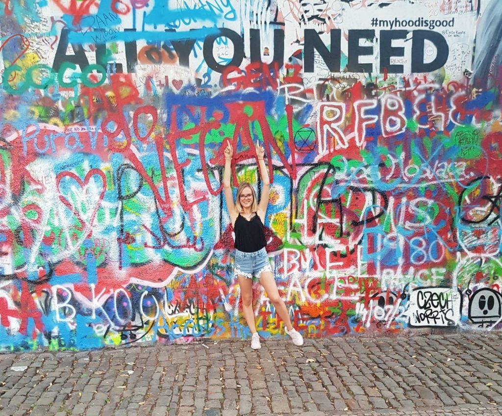 All You Need Is Love - Melisa by the John Lennon Wall in Prague