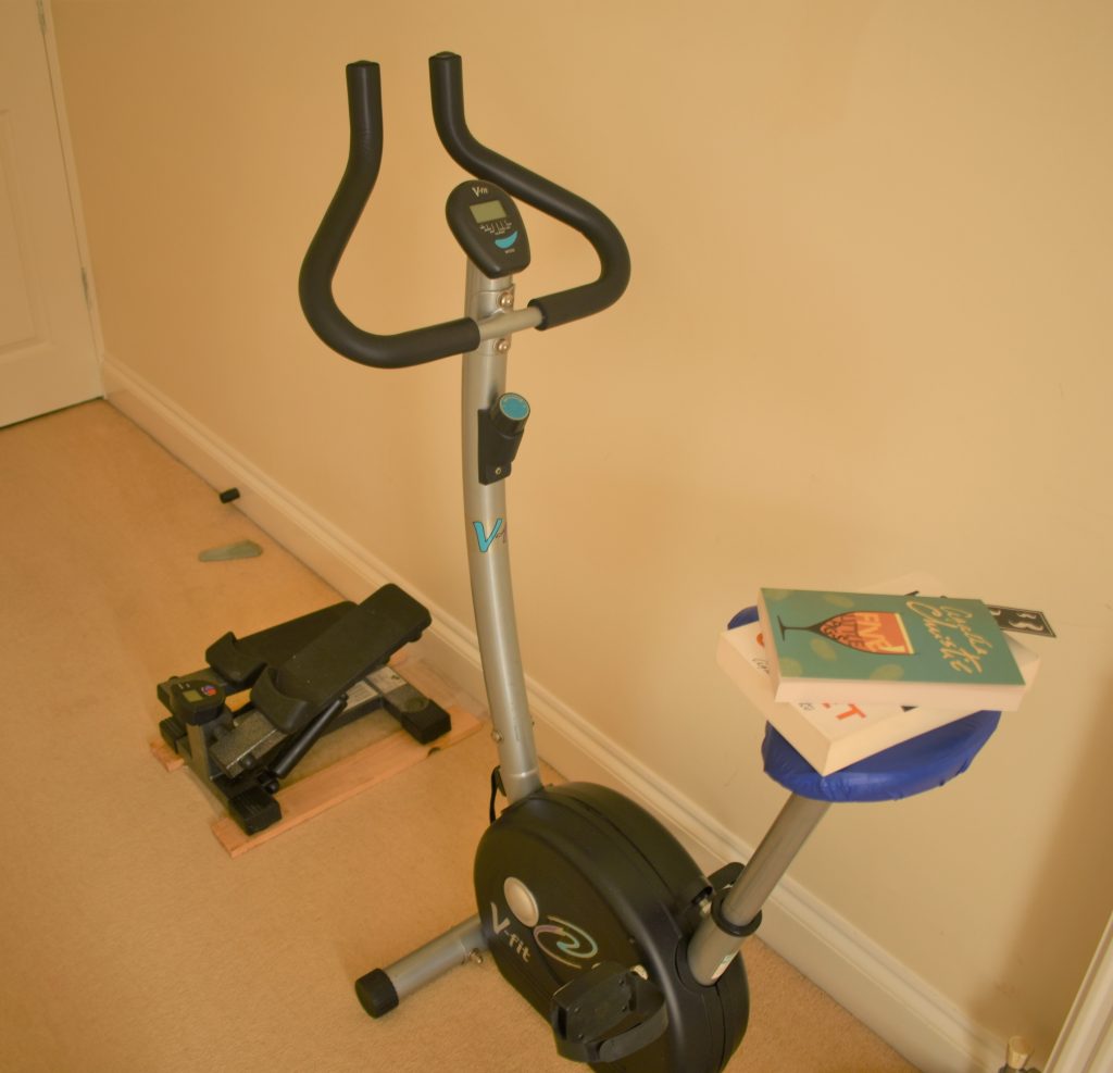 An exercise bike and stepper